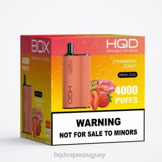 HQD BOX 4000 bocanadas | Puff HQD Sabores 868F118 donut de fresa