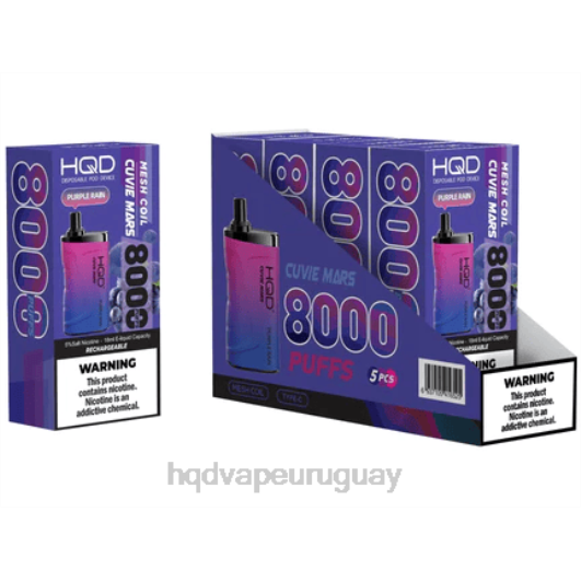 HQD CUVIE MARS desechable | HQD Vape Sabores 868F239 lluvia púrpura